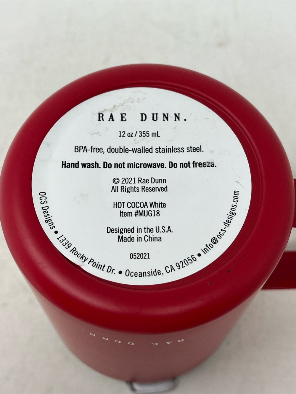 RAE DUNN BUNDLE INSULATED HOT COCOA WITH LID & OFF WHITE LATTE MUG NEW - Picture 5 of 12